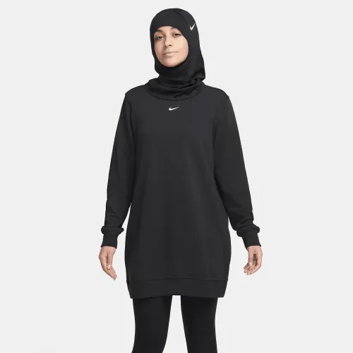 Nike Dri-FIT One женская Crew-Neck French Terry Tunic цвет черный