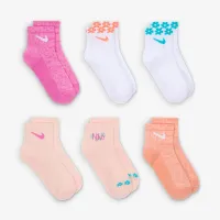 Nike Little дитячі Wild Flower Ankle шкарпетки (6 пар) Pink