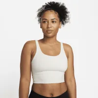 Nike Zenvy женская Light-Support Non-Padded Longline Sports Bra цвет коричневый