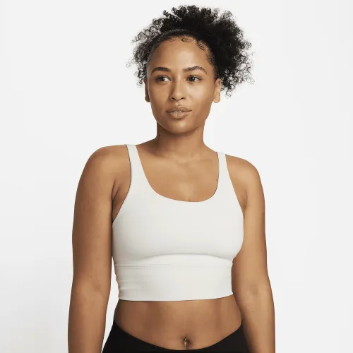 Nike Zenvy женская Light-Support Non-Padded Longline Sports Bra цвет коричневый