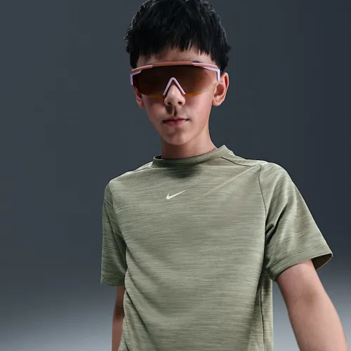 Nike Multi Big детские Dri-FIT Short-Sleeve Top цвет зеленый
