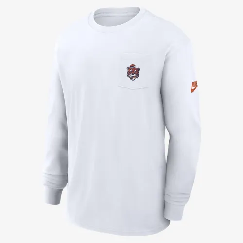 Clemson Tigers Legacy Max90 Pocket мужские Nike College Long-Sleeve футболка цвет белый