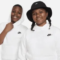 Nike Sportswear Club Fleece Big дитячі Pullover Толстовка з капюшоном (Extended Size) колір білий