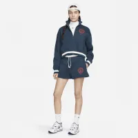 Nike Sportswear Phoenix Fleece Heritage женская оверсайз 1/2-Zip Crop свитшот синий