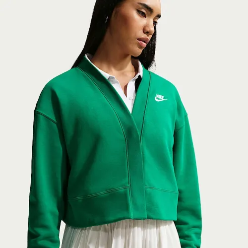 Nike Sportswear Club Fleece жіноча Loose Cardigan колір зелений