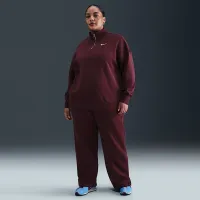 Nike Sportswear Phoenix Fleece женская Over-оверсайз 1/4-Zip (большие размеры) цвет красный