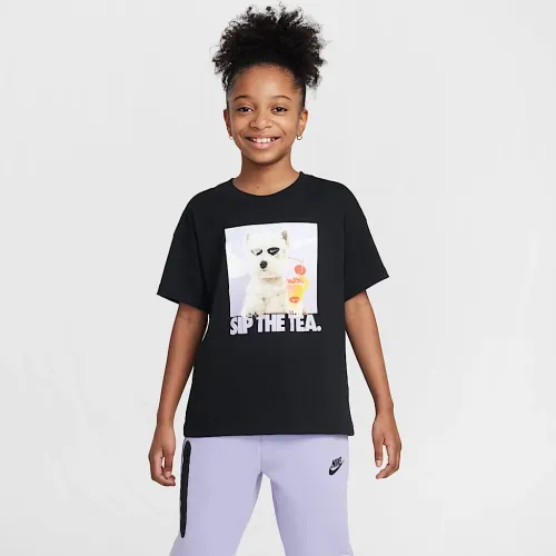Nike Sportswear Big дитячі (Girls') футболка колір чорний