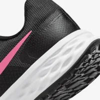 Nike Revolution 6 женская Road Running Кроссовки (Wide) цвет черный