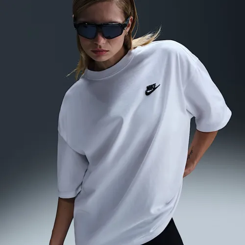 Nike Sportswear Essential жіноча оверсайз футболка колір білий