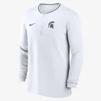 Michigan State Spartans Sideline Coach чоловічі Nike Dri-FIT College 1/2-Zip Long-Sleeve Top колір білий