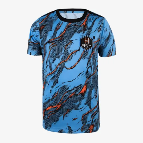 Houston Dash 2025 Big детские Nike NWSL Short-Sleeve Pre-Match Top цвет красный