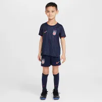 USWNT 2025 Stadium Away (жіноча Team) Little дитячі Nike Soccer Replica 3-Piece Kit блакитний