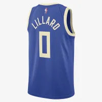 Damian Lillard Milwaukee Bucks 2024/25 City Edition чоловічі Nike Dri-FIT NBA Swingman Jersey блакитний