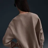 Nike Sportswear Phoenix Fleece женская оверсайз Crew-Neck свитшот цвет коричневый