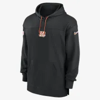Cincinnati Bengals Sideline Jersey мужские Nike Dri-FIT NFL Pullover Толстовка с капюшоном цвет черный
