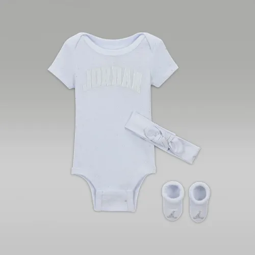 Nike Jordan Baby (0-9M) 1st Baby синий 3-Piece Boxed набор цвет серый