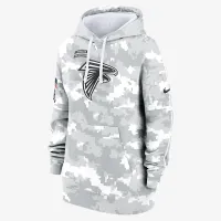 Atlanta Falcons Salute to Service Primary Edge Club женская Nike NFL Pullover Толстовка с капюшоном цвет белый