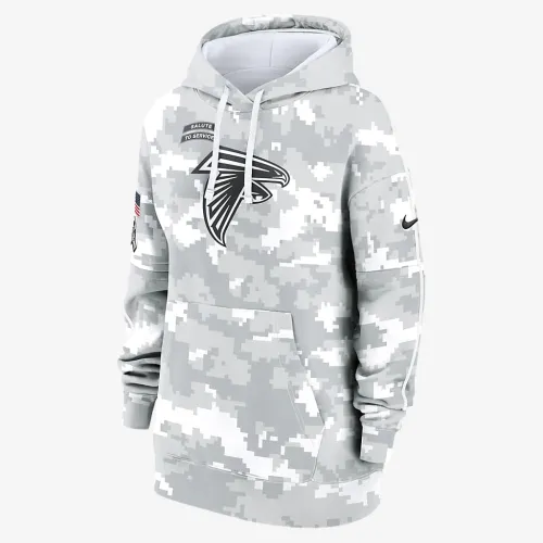 Atlanta Falcons Salute to Service Primary Edge Club женская Nike NFL Pullover Толстовка с капюшоном цвет белый