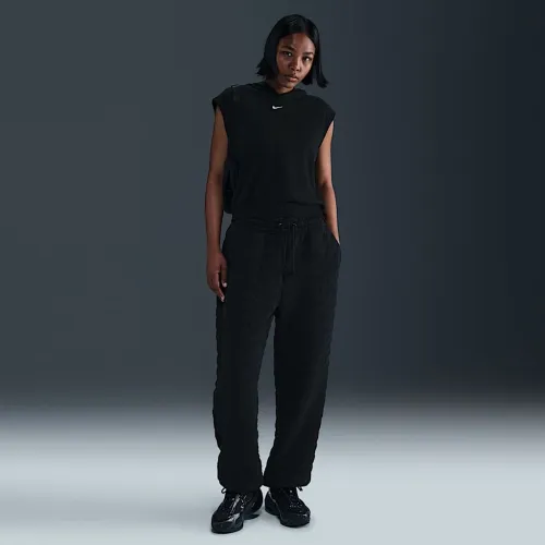 Nike Sportswear Phoenix Fleece жіноча оверсайз З високою талією Jacquard Pants колір чорний