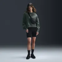 Nike Sportswear Phoenix Fleece женская Over-оверсайз Crew-Neck свитшот цвет зеленый
