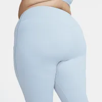 Nike Universa женская Medium-Support С высокой Талией 7/8 лосины с карманами(большие размеры) синий