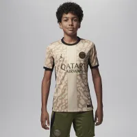 Nike Paris Saint-Germain 2023/24 Stadium Fourth Big детские Jordan Dri-FIT Soccer Replica Jersey цвет коричневый