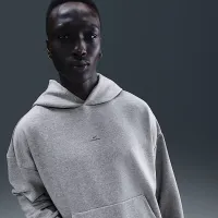 Nike Standard Issue мужские Therma-FIT Brushed баскетбольные Pullover Толстовка с капюшоном цвет серый