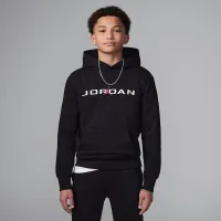 Nike Jordan Big дитячі Baseline Pullover Толстовка з капюшоном колір чорний