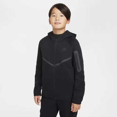 Nike Sportswear Tech Fleece Big дитячі Full-Zip Толстовка з капюшоном колір чорний