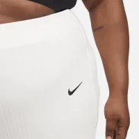 Nike Sportswear женская С высокой Талией Ribbed Jersey Pants (большие размеры) цвет белый
