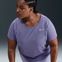Nike Dri-FIT жіноча футболка (великі розміри) колір фіолетовий