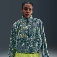 Nike One жіноча Therma-FIT оверсайз 1/2-Zip Fleece Top блакитний