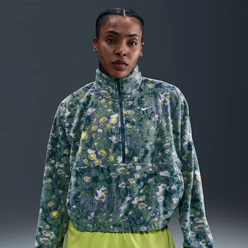 Nike One жіноча Therma-FIT оверсайз 1/2-Zip Fleece Top блакитний