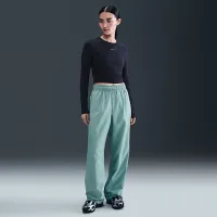 Nike Sportswear Classic женская Mid-Rise Open-Hem Pants цвет зеленый