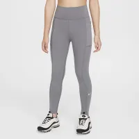 Nike One Big детские (Girls') Dri-FIT С высокой Талией лосины с карманамицвет серый