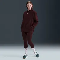Nike Sportswear Phoenix Fleece женская оверсайз Pullover Толстовка с капюшоном цвет красный
