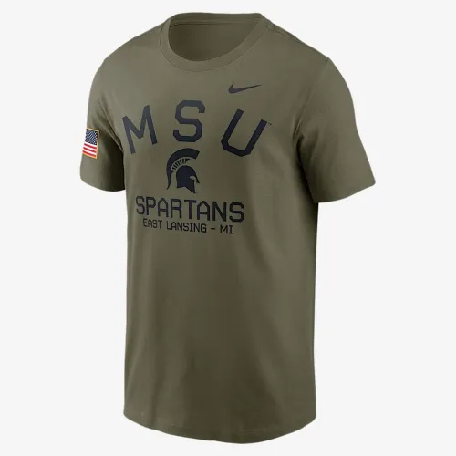 Michigan State Spartans Military Appreciation Team Issue чоловічі Nike Dri-FIT College футболка колір коричневий