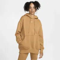 Nike Sportswear Phoenix Fleece женская оверсайз Pullover Толстовка с капюшоном цвет коричневый