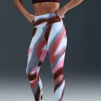 Nike One жіноча Dri-FIT З високою талією 7/8 лосіни колір червоний