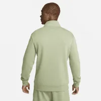 Nike Sportswear Club мужские Brushed-Back 1/2-Zip Pullover цвет зеленый