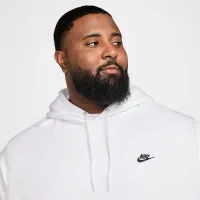 Nike Club чоловічі Pullover Fleece Толстовка з капюшоном колір білий