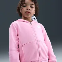 Nike Sportswear Club Little детские Fleece Full-Zip Толстовка с капюшоном Pink