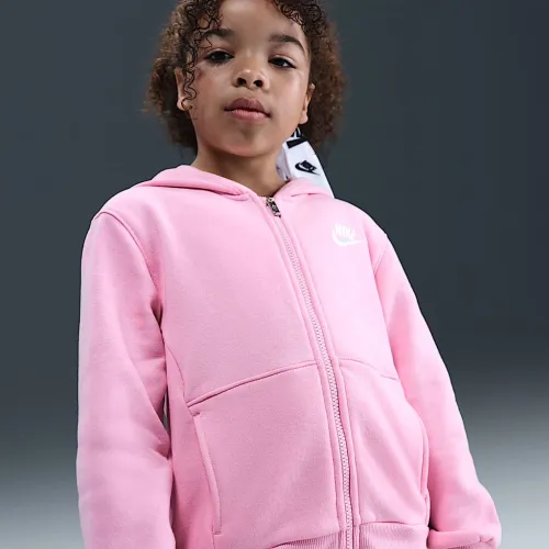 Nike Sportswear Club Little детские Fleece Full-Zip Толстовка с капюшоном Pink