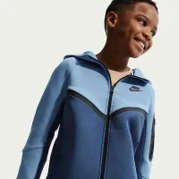 Nike Sportswear Tech Fleece Big детские Full-Zip Толстовка с капюшоном синий