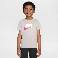 Nike Little дитячі Brandmark Swoosh футболка колір сірий
