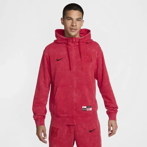 Liverpool FC Club Third мужские Nike Soccer Full-Zip French Terry Толстовка с капюшоном цвет красный