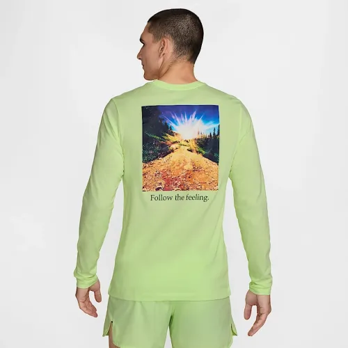 Nike Trail мужские Dri-FIT Long-Sleeve Running футболка Yellow