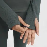 Nike Pro Girls' Therma-FIT 1/2-Zip Top колір зелений
