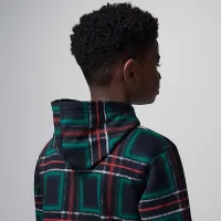 Nike Jordan Brooklyn Essentials Big дитячі Holiday Fleece Pullover Толстовка з капюшоном колір чорний