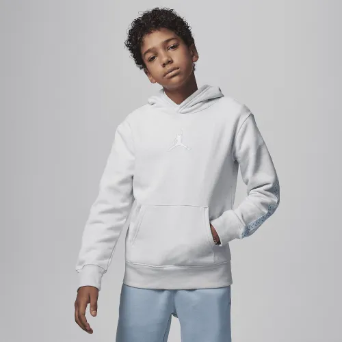 Nike Jordan MJ Flight MVP Big детские Pullover Толстовка с капюшоном цвет серый